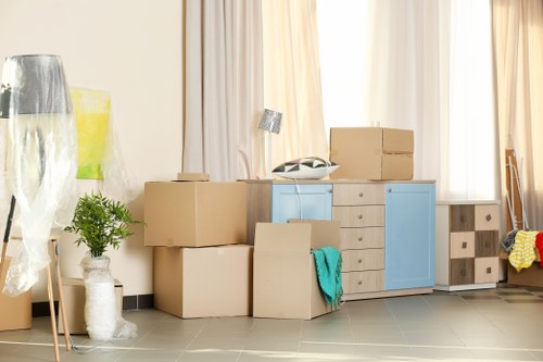 Moving truck service for a Belgravia residential street