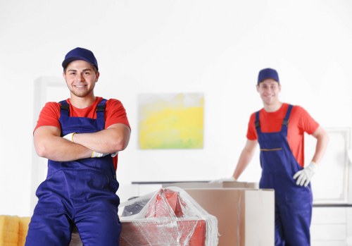 Removal van in Belgravia loading household furniture