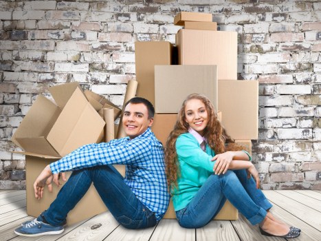 Protective packing materials and wardrobe boxes used in a Belgravia property move