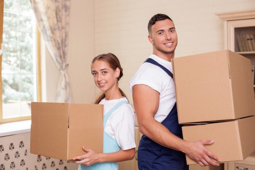 Charity donation items prepared for reuse after a Belgravia clearance
